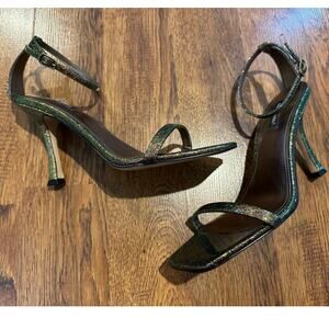 Nine West Glitter Strappy Heels – Yess Sandals | Women’s Size 10 Party Shoes